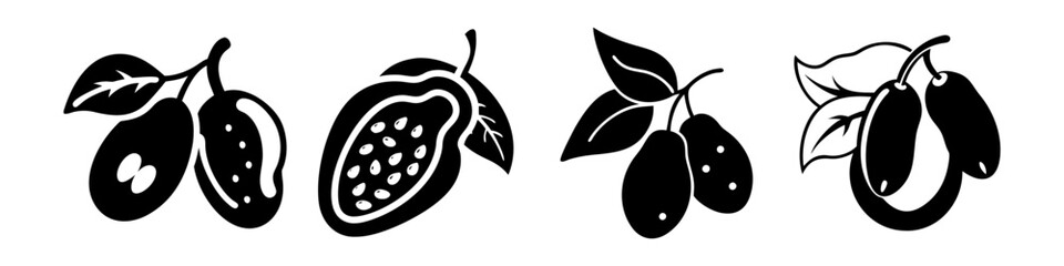 miracle fruit icon, miracle fruit silhouette vector illustration-simple silhouette illustration of miracle fruit, perfect for miracle fruit logos and icons