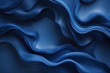 Obraz premium Serene Midnight Blue Abstract Background with Smooth Textured Beauty