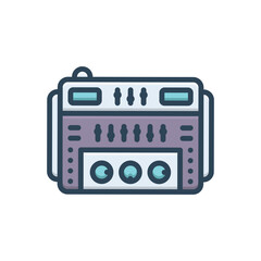 Color illustration icon for mastering