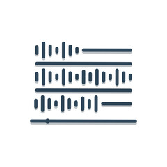 Color illustration icon for equalizer