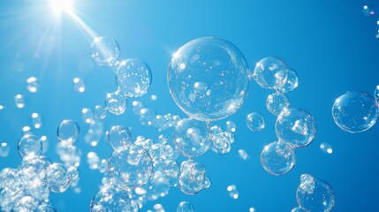clear blue bubble wallpaper background 