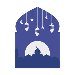 Window Mosque Silhouette Vector