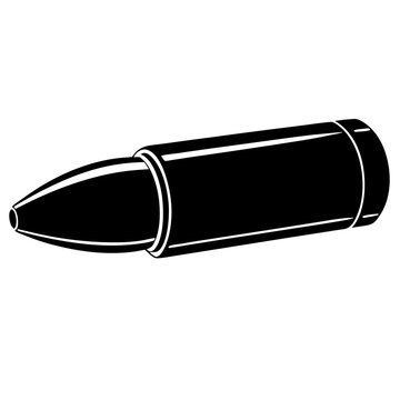 recommend clip art: bullet black silhouette vector, Simple silhouette Design vector icon with white background.
