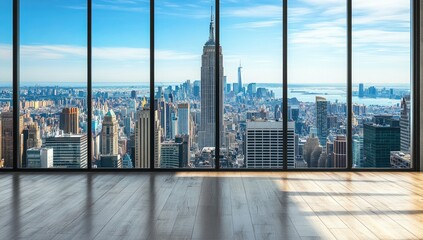 Cityscape View from a Modern Office