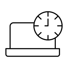 working hour line icon