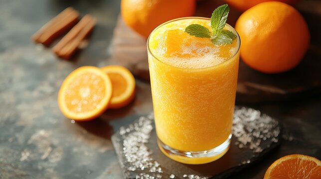 A vibrant, citrusy elixir of freshly squeezed orange juice, a symphony of flavors that revitalizes the senses and nourishes the body with its natural goodness.