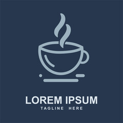 minimalist coffee shop logo