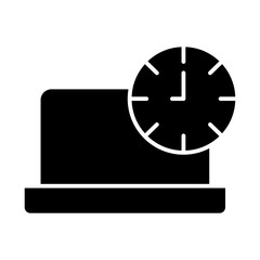 working hour glyph icon