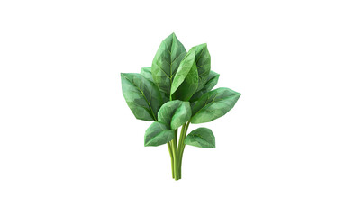 Spinach low poly vegetable background with abstract polygonal digital design