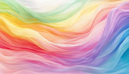 Obraz premium Abstract Pastel Wavy Background, Soft Flowing Lines, Dreamy Swirls, for Wallpaper, Banner, Website