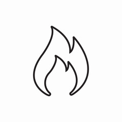 fire flame hot icon vector sign