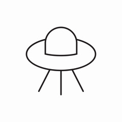UFO alien spacecraft icon vector sign