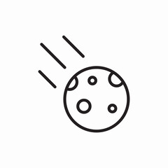 meteor icon vector sign