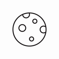 Moon surface detail icon vector sign