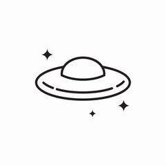 UFO alien spacecraft icon vector sign