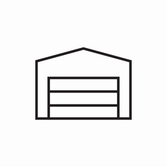 garage door storage icon vector sign