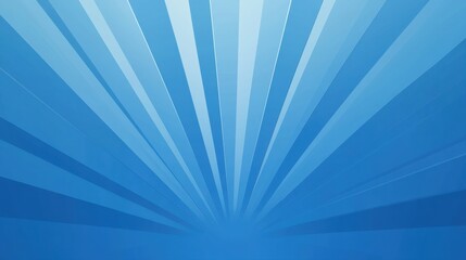 Fototapeta premium Abstract blue rays expanding from the center creating a dynamic background