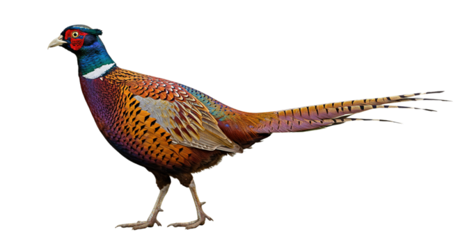 pheasant isolated on white background