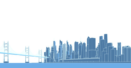 industrial landscape of a modern city 3d illustration