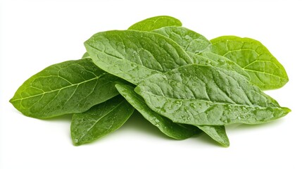 Fototapeta premium Sorrel leaves, with their vibrant green hue, possess a delicate aroma and slightly tart flavor, making them a culinary delight in salads and soups.