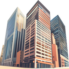 Obraz premium City, Transparent background