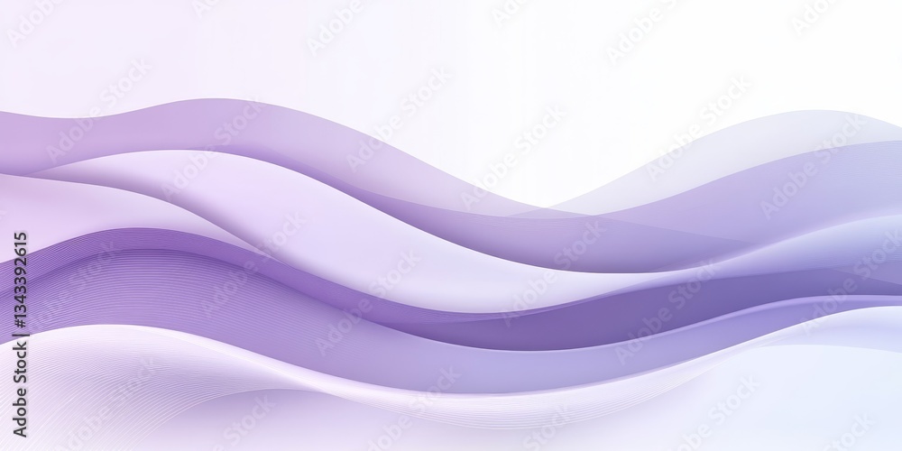 Poster abstract seamless delicate 3d low profile style lilac wave texture background minimalist design