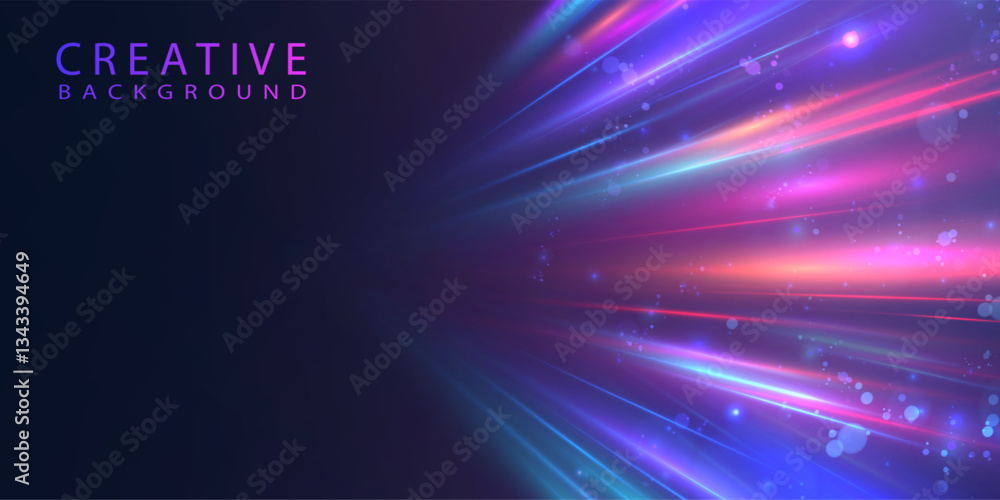 Leinwandbilder Abstract rays of light with internal direction. Bright background for creative design and illustrations.	
