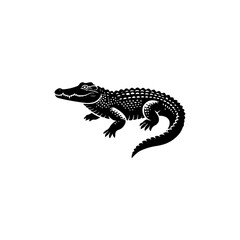 Crocodile Silhouette Vector