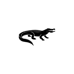 Crocodile Silhouette Vector