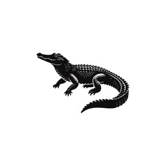 Naklejka premium Crocodile Silhouette Vector
