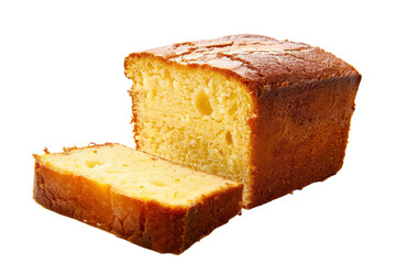 Deliciously golden and moist pound cake sliced, ready to be enjoyed with a cup of tea