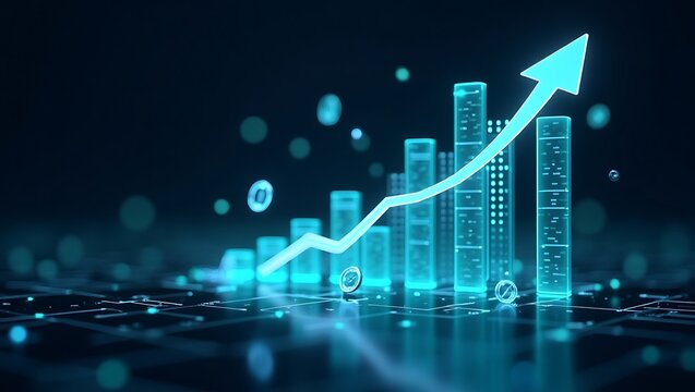 Investment Growth - AI-Powered Financial Analytics, Stock Market Data Visualization, Fintech, Smart Trading, Business Intelligence, ROI