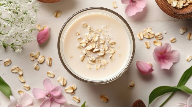 A creamy elixir crafted from oats, oat milk offers a wholesome alternative to dairy, with its smooth, nutty flavor and delicate texture.