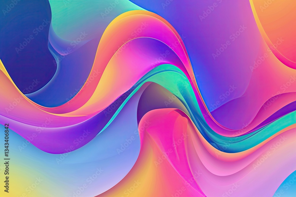 Poster fresh gradient design with flowing patterns and vibrant tones