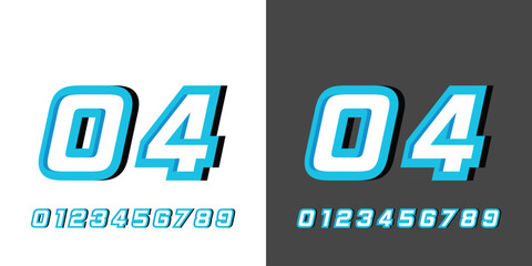 Fototapeta premium Racing number template 04, for racing, jersey, sports