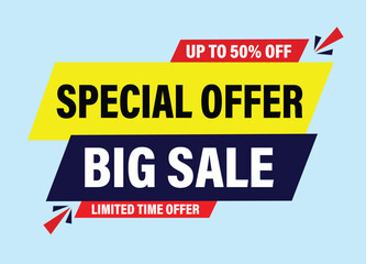 Offer Tag, Discount tag, Big Sale, Super Sale, Vector Illustration