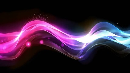 Chromatic Wave: An abstract, luminous wave of vibrant colors dances across a dark canvas, emanating energy and fluidity.