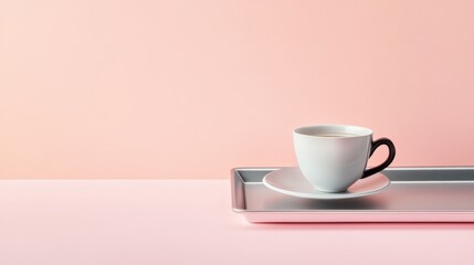 Space Silver Teacup Overview Pastel Tray Handle Pink