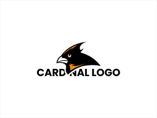 Obraz premium A bold, minimalist logo featuring a stylized silhouette of a cardinal.
