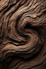 Swirling Wood Grain Texture Close-up