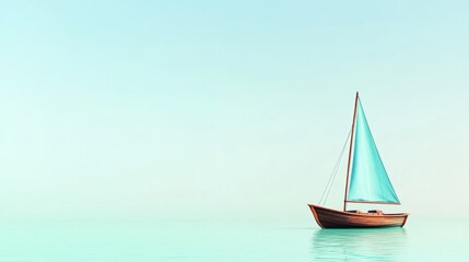 Fototapeta premium Space Brown Wooden Overview Text Green Sea Nautical