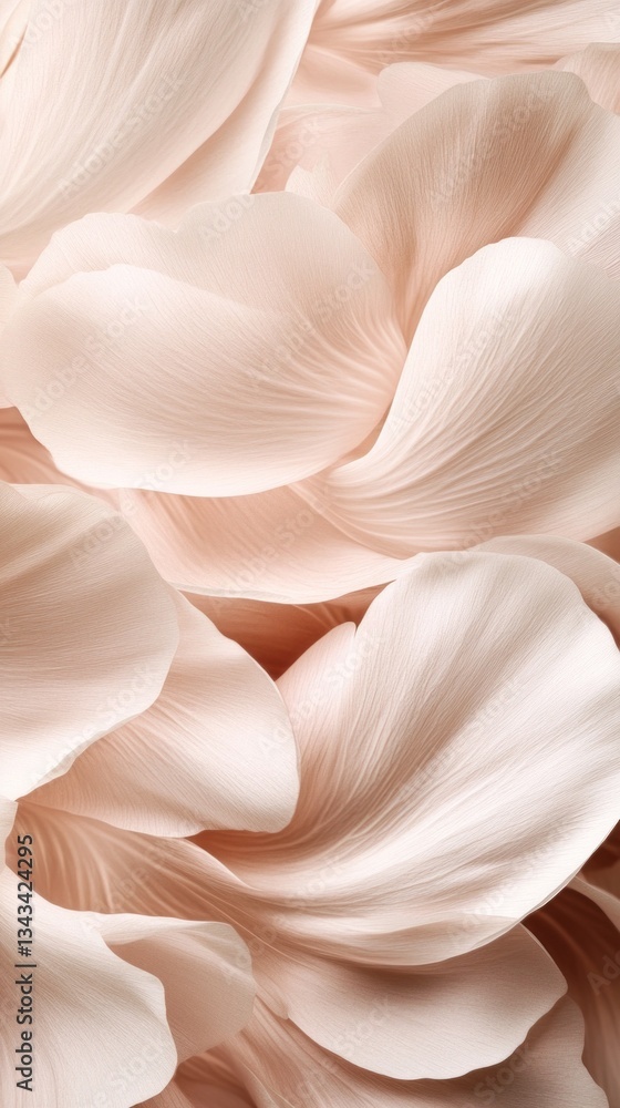 Poster these exquisite silk petals unfurl in a graceful arrangement, showcasing soft shades of peach and cr