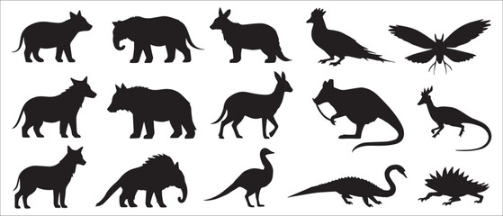 Animals logos collection. Animal logo set. Isolated on White background. Vector illustration icon.