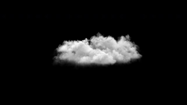 Seamless Loop 3d Clouds on Alpha transparent channel background for easy drag and drop use...
