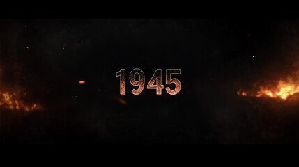 The year '1945' in bold typography on a black background