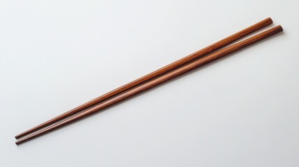 Elegant Wooden Chopsticks on Simple Background for Culinary Use