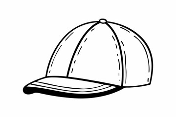 cap icon line art silhouette vector illustration