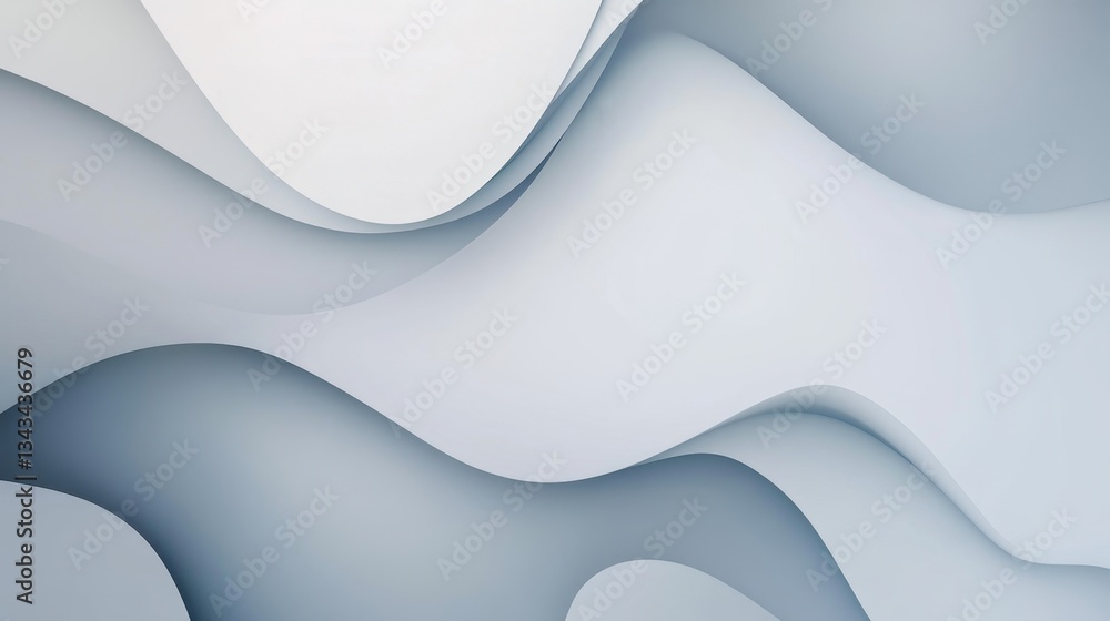 Poster elegant minimalist canvas with soft curves and abstract design