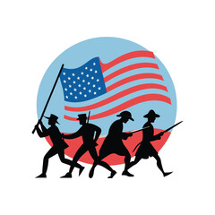 fourth of july background soldiers battling a fight