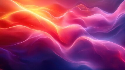 Abstract vibrant wavy flowing colors background